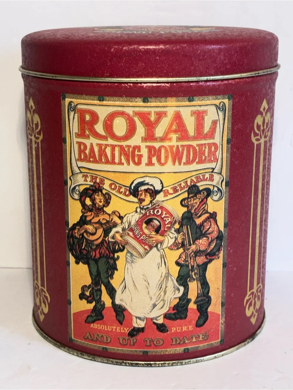 Vintage Royal Baking Powder Advertising Tin Canister Round Metal Storage Tin 8